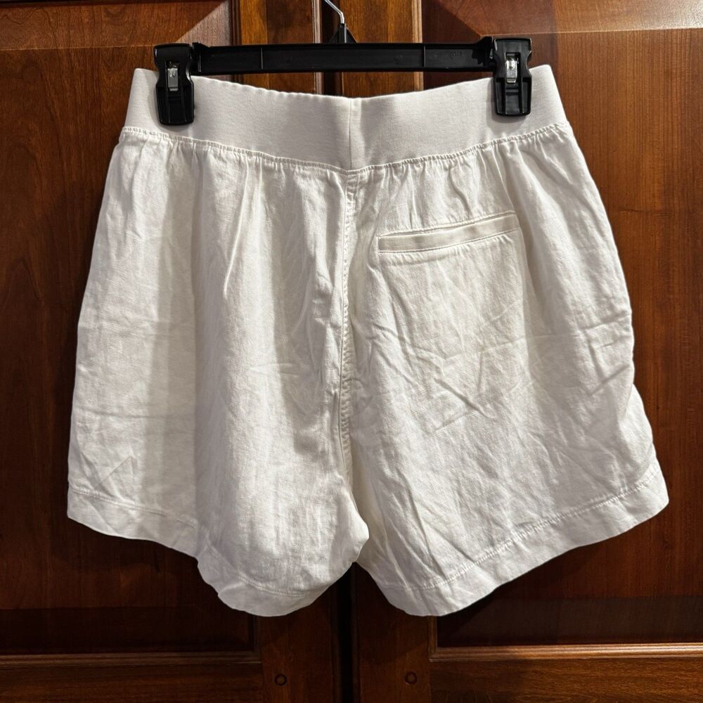 Faherty White Arlie Day Shorts Linen Blend 4" Inseam Size Medium - Picture 5 of 10